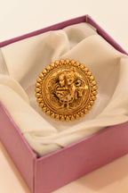 Beautiful Radha Krishna Golden Ring