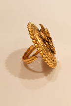 Beautiful Radha Krishna Golden Ring