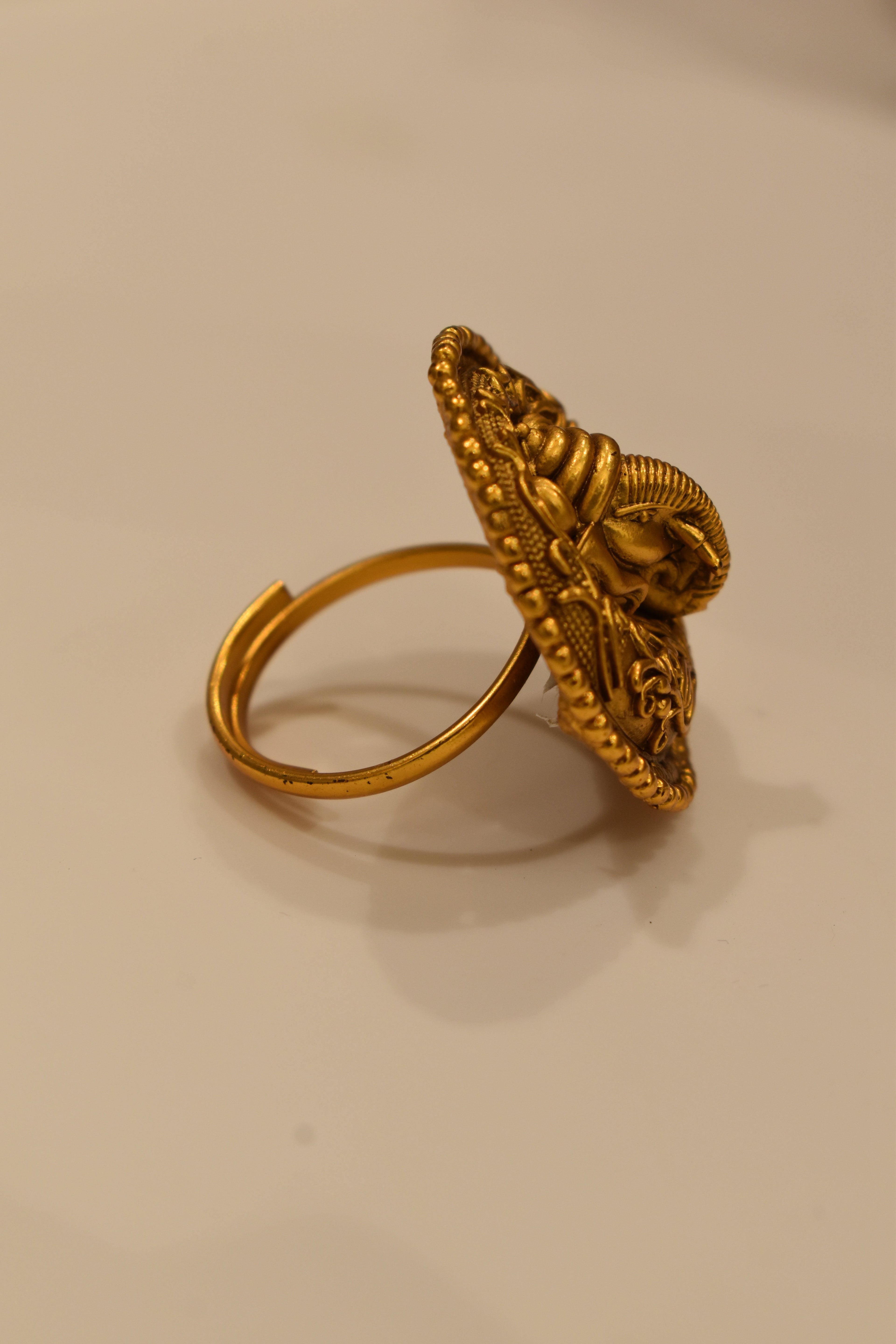 Beautiful Ganesha Ji Golden Ring