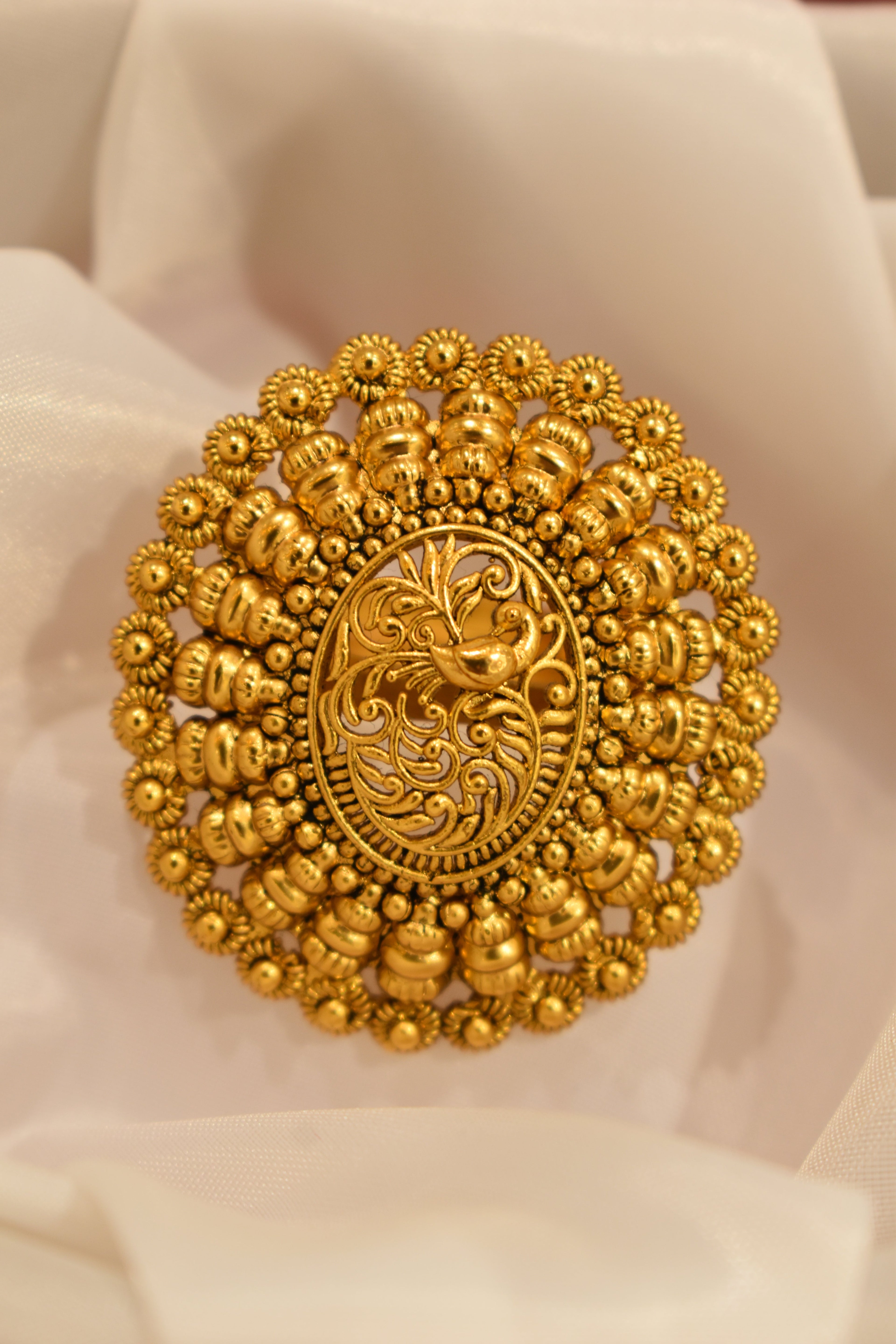 Beautiful Peacock Golden Ring