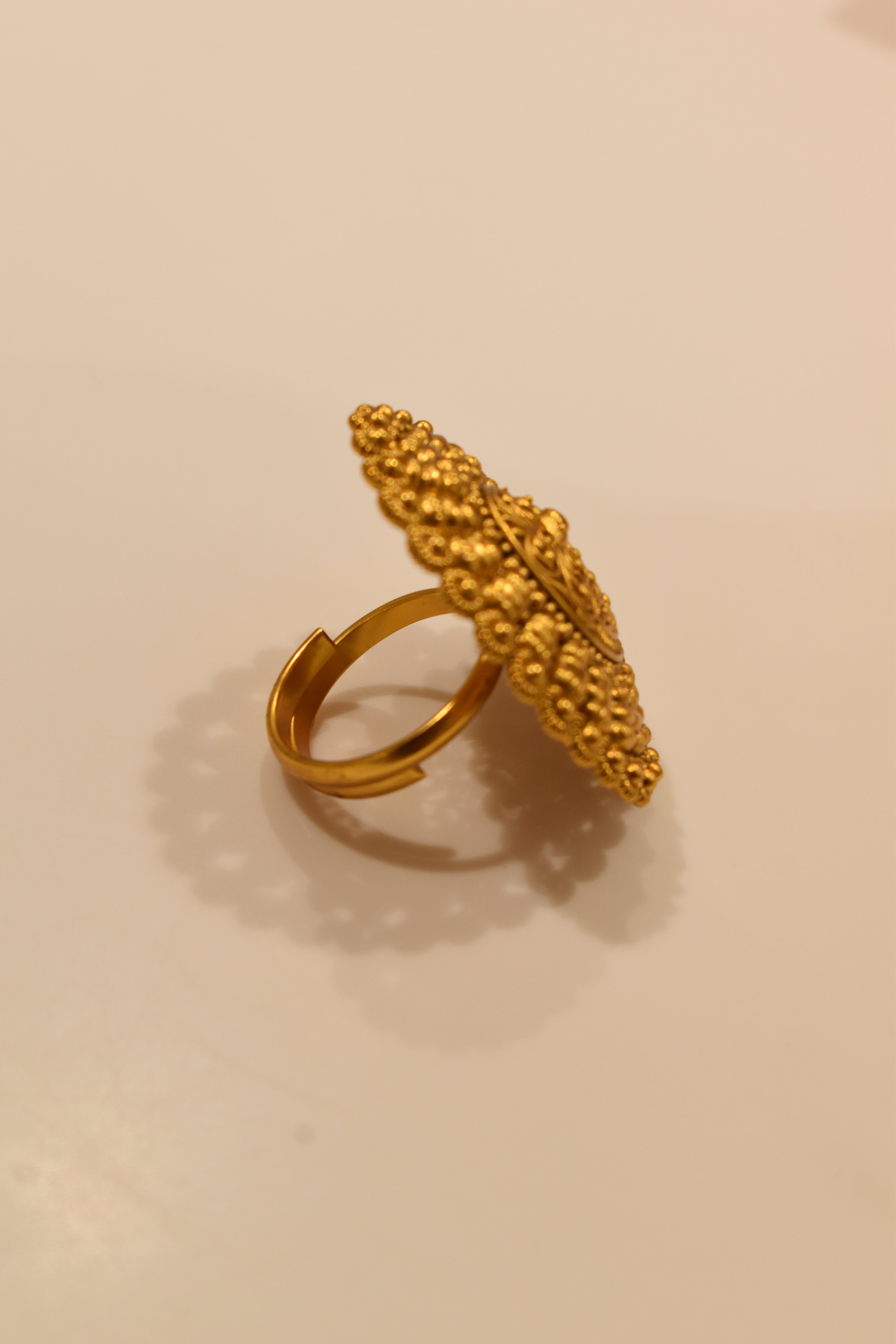 Beautiful Peacock Golden Ring