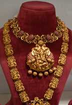 Ganesh Ji Temple Jewelry | Deep Neck Golden Finishing