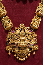 Ganesh Ji Temple Jewelry | Deep Neck Golden Finishing