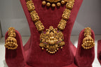 Ganesh Ji Temple Jewelry | Deep Neck Golden Finishing