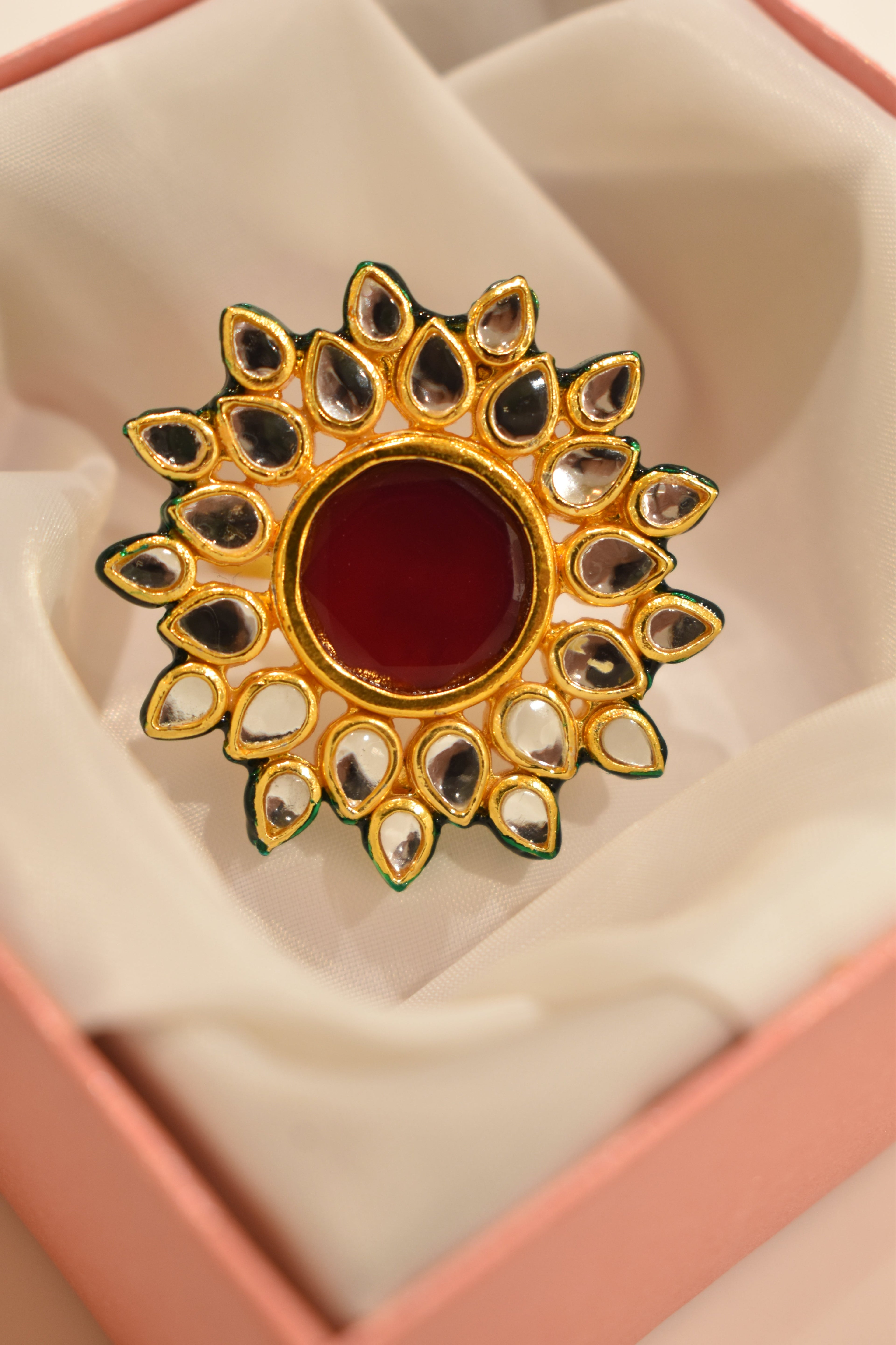 Kundan Flower Ring