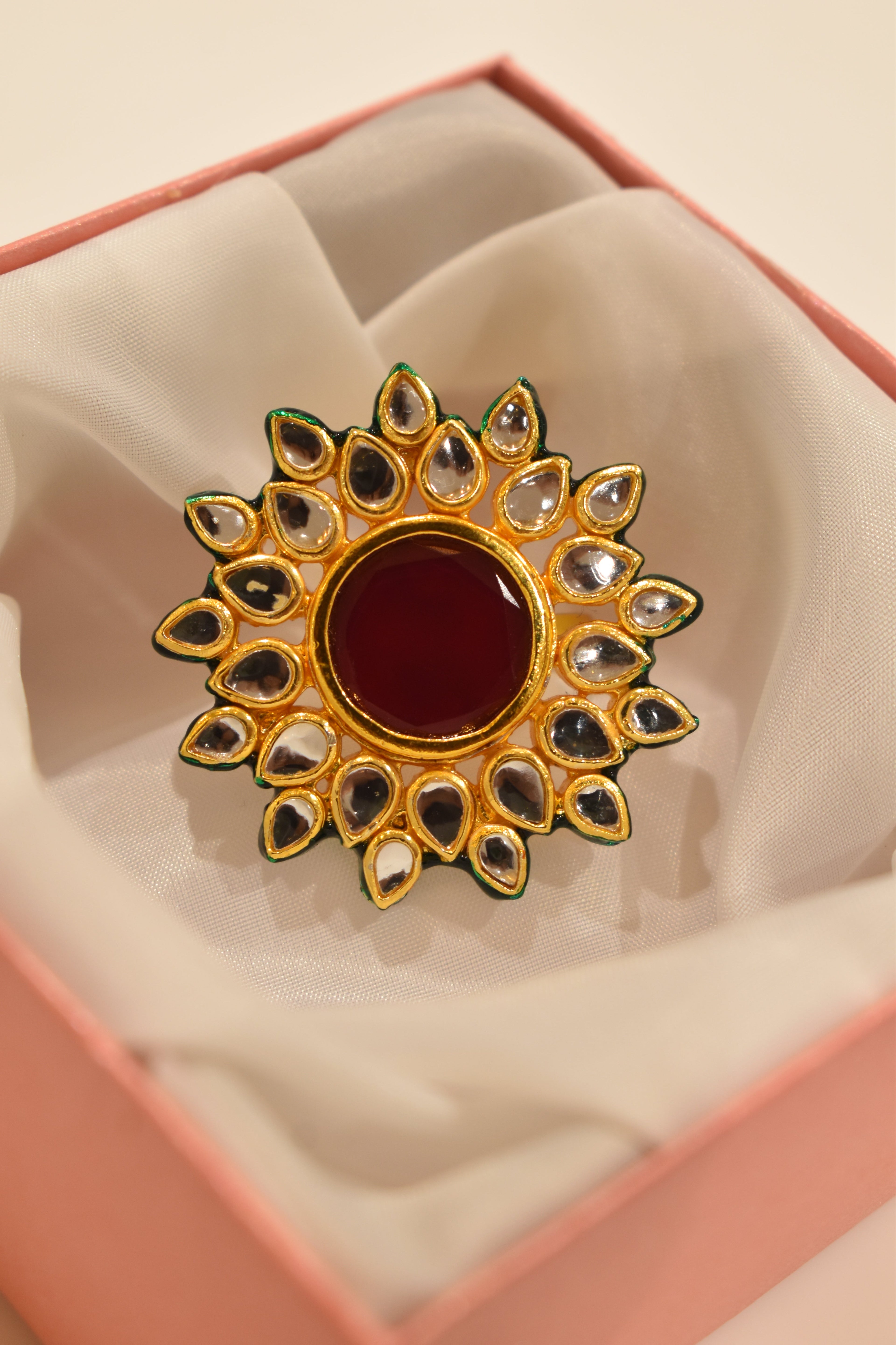 Kundan Flower Ring