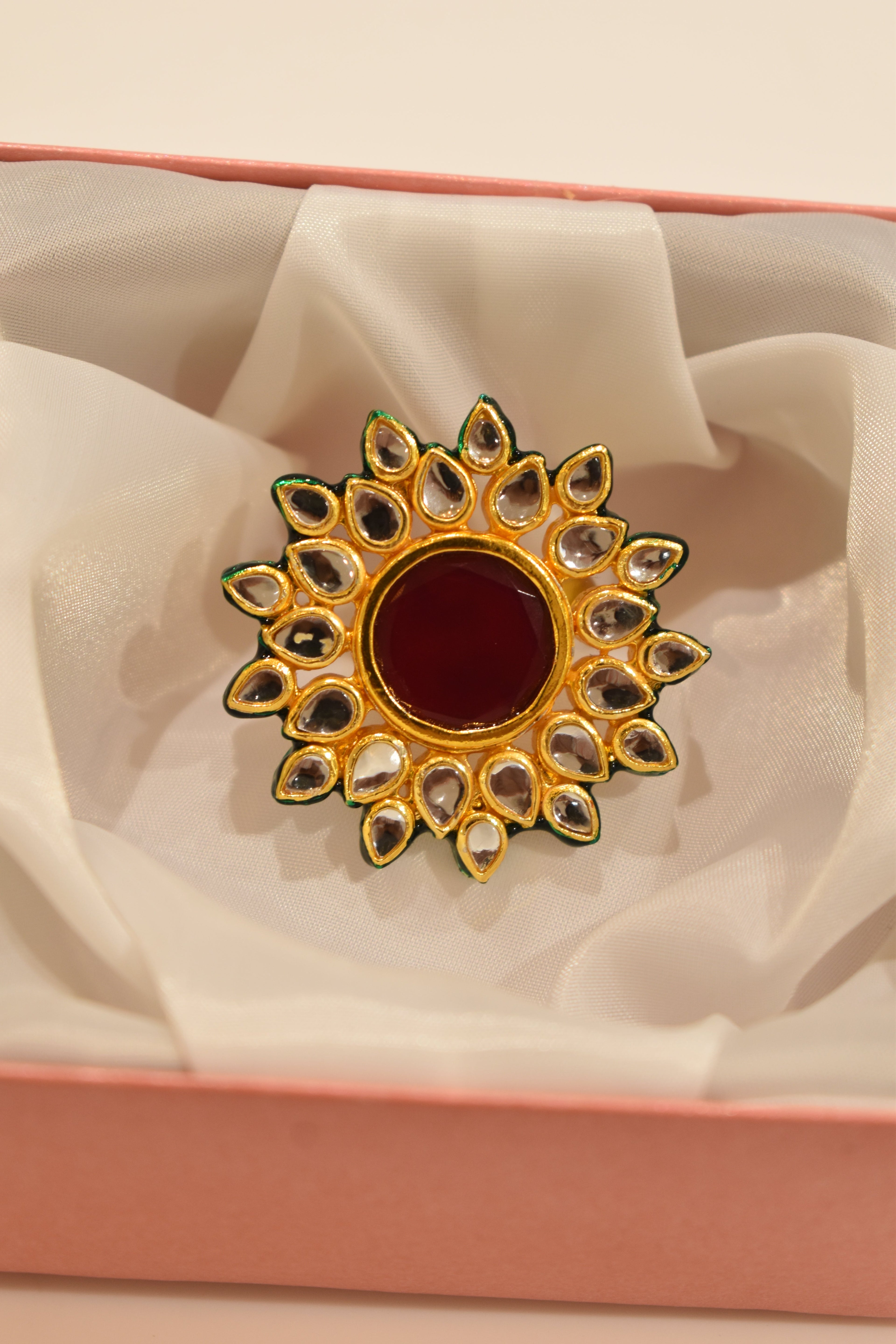 Kundan Flower Ring