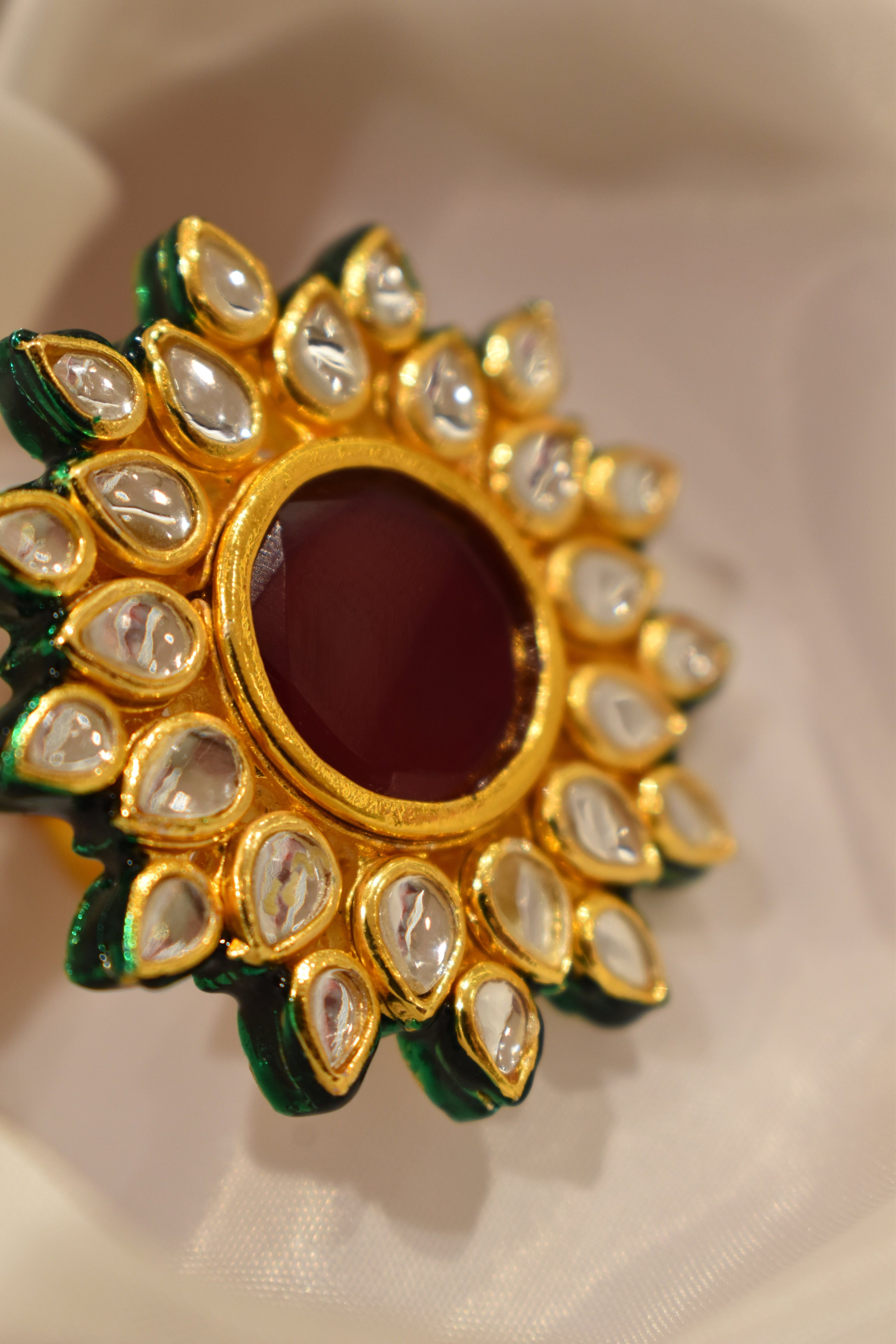 Kundan Flower Ring