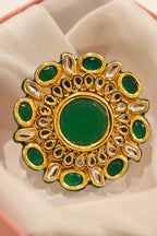 Kundan Green Ring
