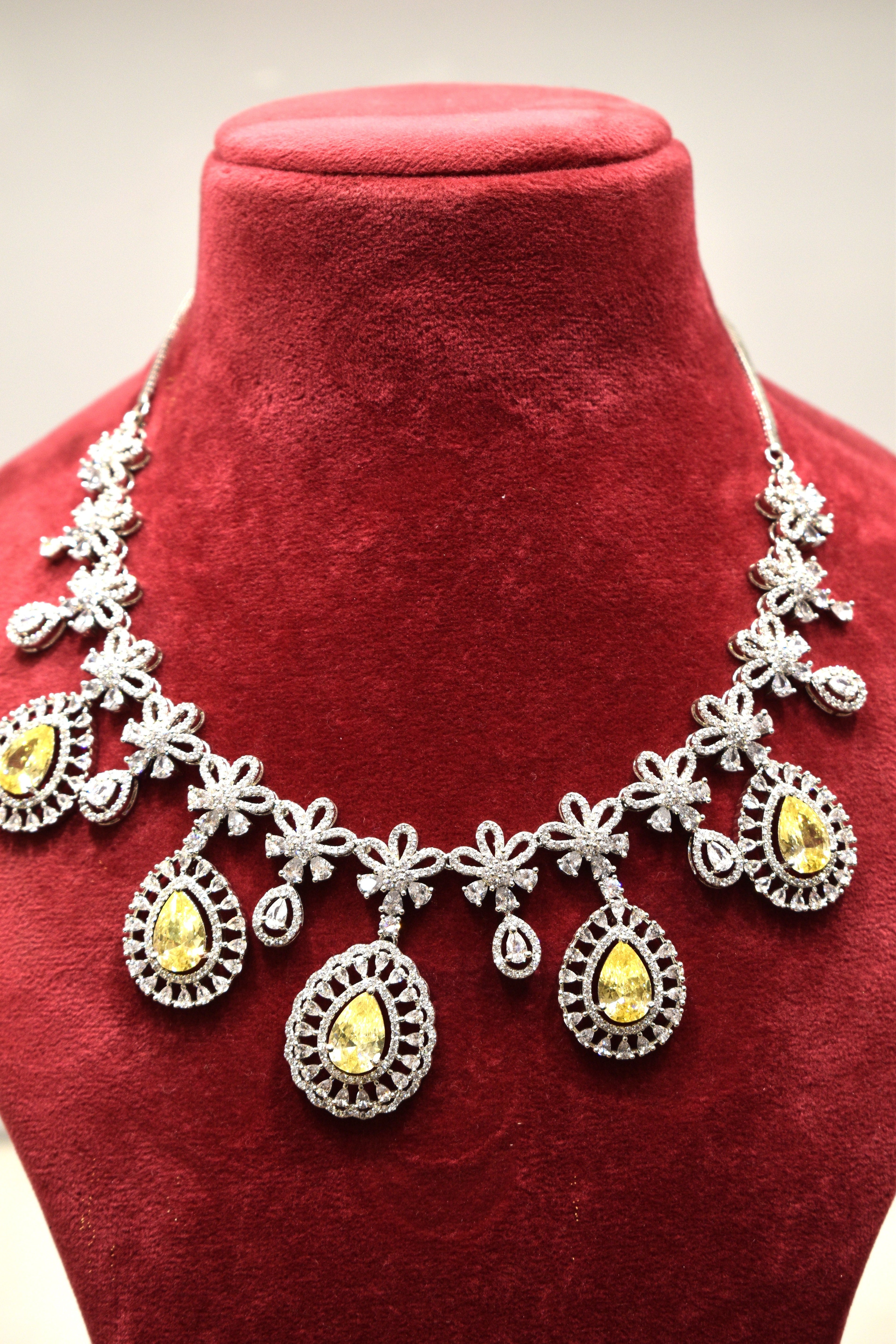 Yellow Silver Finish Jewelry