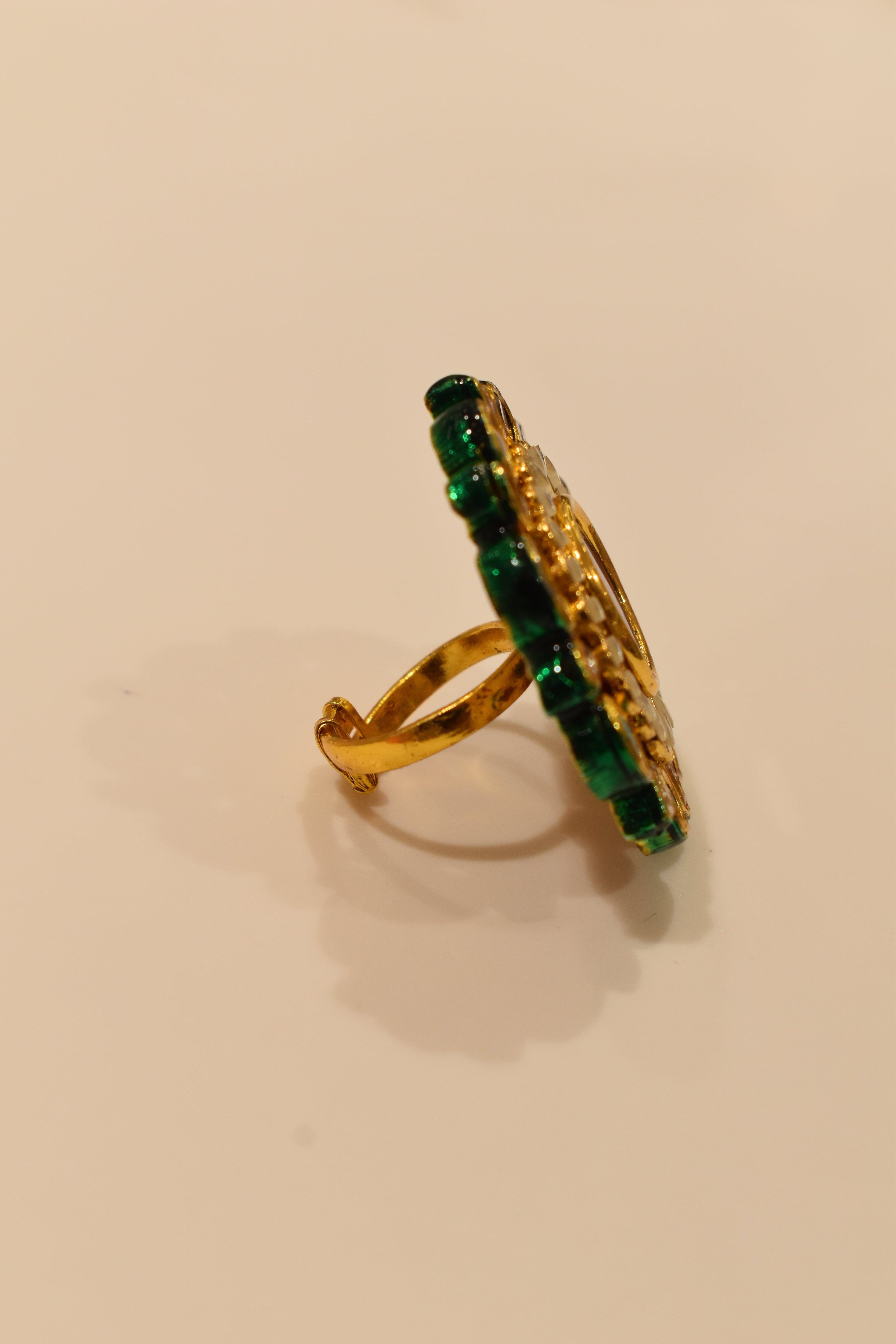 Multicolour Kundan Ring
