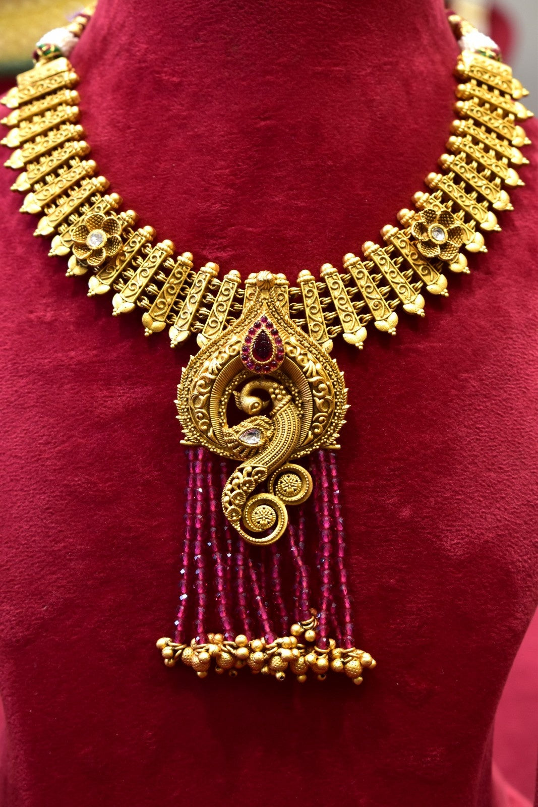Peacock Temple Style Necklace