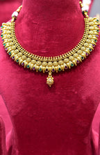 Color Stones Temple Style Necklace