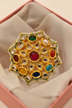 Multicolour Kundan Ring