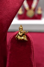 Krishna Ji With Flute Temple Necklace