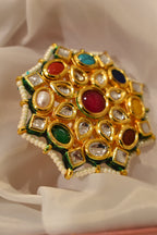 Multicolour Kundan Ring