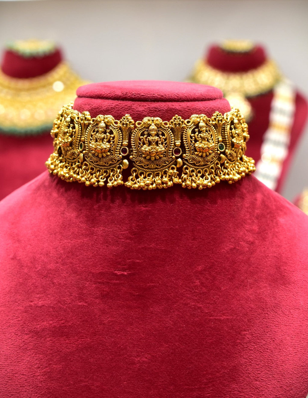 Laxmi Ji Chokar Temple Necklace
