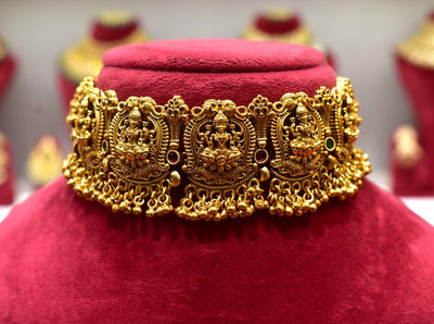 Laxmi Ji Chokar Temple Necklace