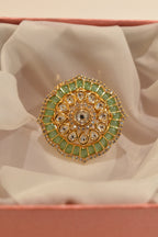 Light Green Kundan Ring