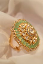 Light Green Kundan Ring