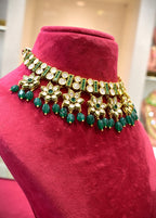 Kundan Green Stones Necklace