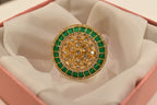 Green Kundan Stone Ring
