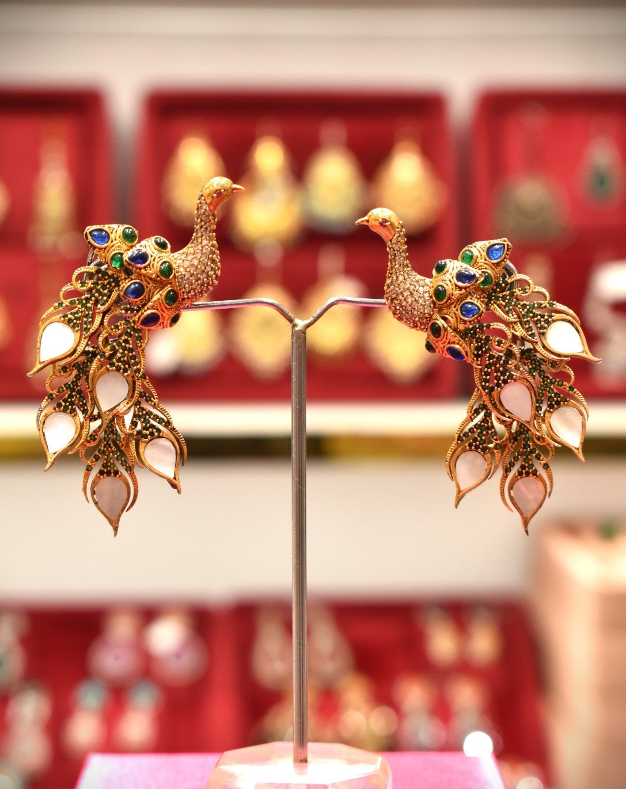 Beautiful Indian Peacock Earrings