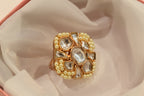 White Pearl Kundan Ring